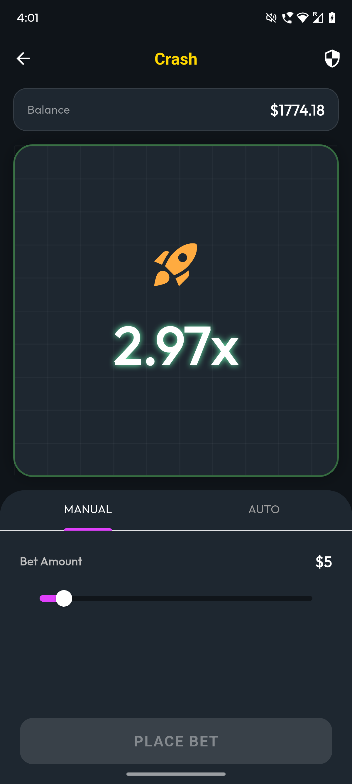 MPlay Crash game interface showing multiplier at 1.47x